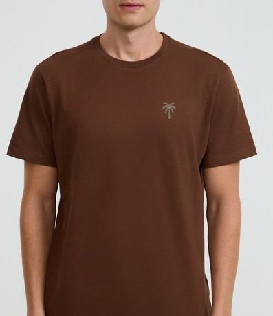 Remera Comfort en Algodón con Estampa de Palmeras 3