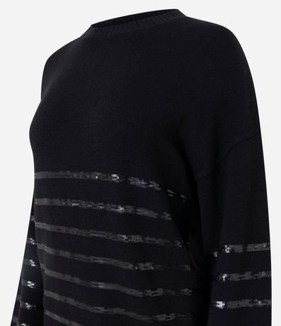 Suéter Regular en Tricot con Estampa Rayada 6