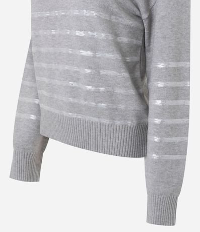 Suéter Regular en Tricot con Estampa Rayada 6
