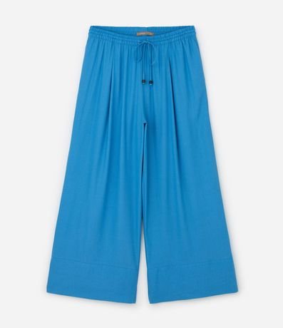 Pantalón Pantalona en Viscolino con Ruedo Largo y Cintura Elástica Curve & Plus Size 5