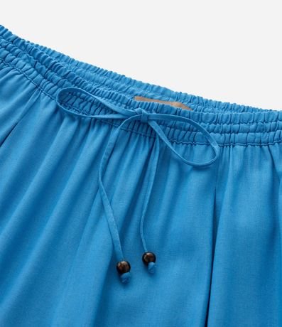 Pantalón Pantalona en Viscolino con Ruedo Largo y Cintura Elástica Curve & Plus Size 8