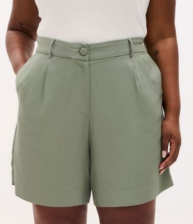 Bermuda Corta en Viscolino con Pliegues Curve & Plus Size 2