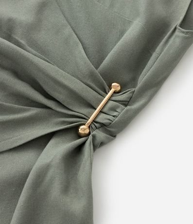 Blusa en Viscolino con Traspase Delantero y Adorno Curve & Plus Size 5