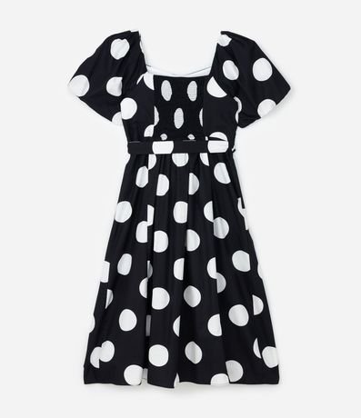 Vestido Midi con Estampado de Lunares y Cinturón con Hebilla Curve & Plus Size 6