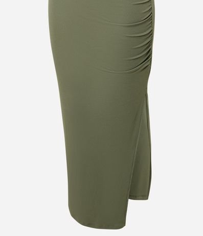 Vestido New Midi en Rib Hombro Único con Fruncido Lateral 7