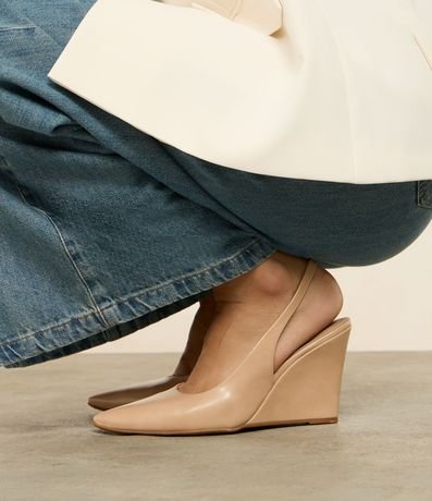 Zapato Tacones Anabela con Tira Elástica 8