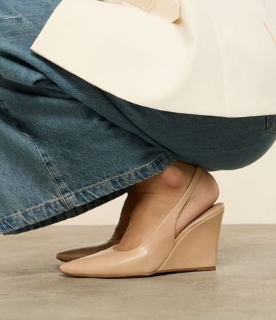 Zapato Tacones Anabela con Tira Elástica 7