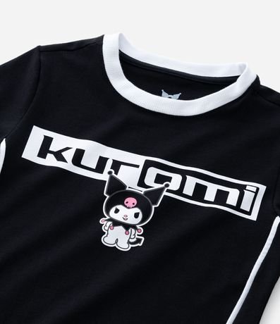 Remera Manga Corta en Algodón con Frisos Delanteros Kuromi 5