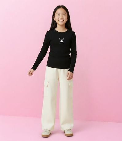 Remera Infantil Slim en Rib con Estampa de Kuromi – Talle 7 a 16 años 2
