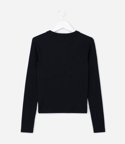 Remera Infantil Slim en Rib con Estampa de Kuromi – Talle 7 a 16 años 2