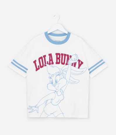 Remera Infantil College en Algodón Estampa Lola Bunny - Talle 7 a 16 años