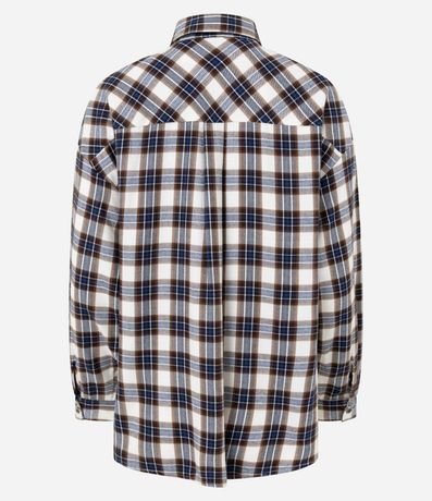 Camisa Regular Manga Larga en Franela de Cuadros 2