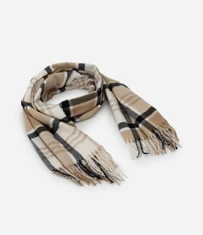 Bufanda en Punto de Cuadros con Franjas 3