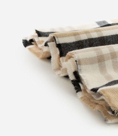 Bufanda en Punto de Cuadros con Franjas 6