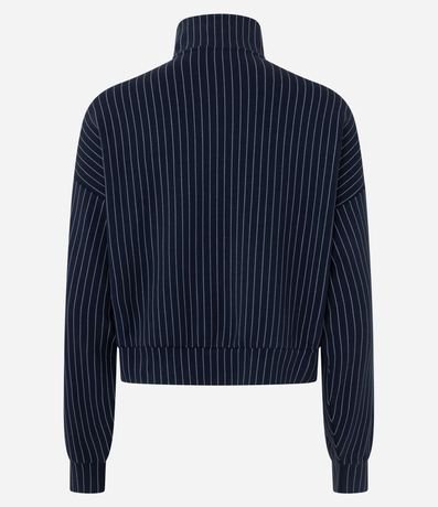 Campera Regular en Algodón sin Felpa con Estampa Rayada 6