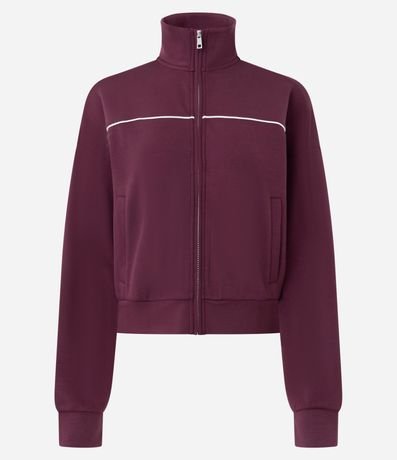 Campera Algodón con Cremallera y Piping Delantero 5