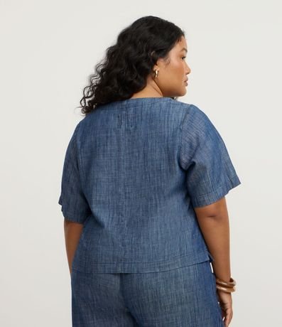Blusa Corta en Sarga Curve & Plus Size 4