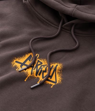 Algodón con Capucha y Estampa de Garfield Skatista Grafite 11