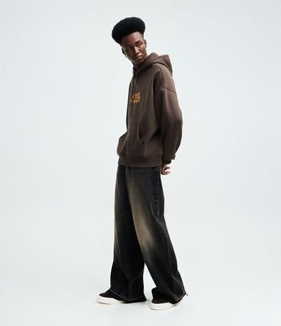 Algodón con Capucha y Estampa de Garfield Skatista Grafite 2