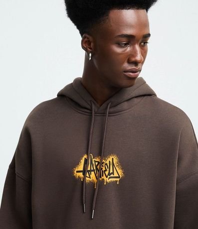 Algodón con Capucha y Estampa de Garfield Skatista Grafite 5