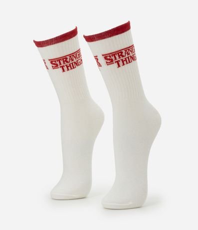 Media Caña Larga en Algodón con Estampa Stranger Things