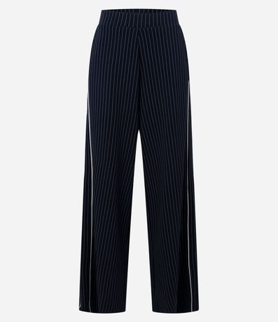 Pantalón Wide Leg en Algodón Sin Felpa con Estampa Rayada 6