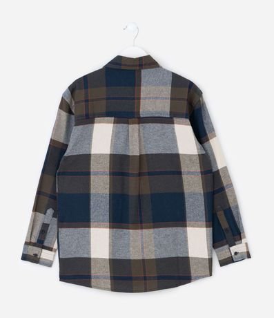 Camisa Infantil en Franela con Estampa de Cuadros – Talle 5 a 14 años 2