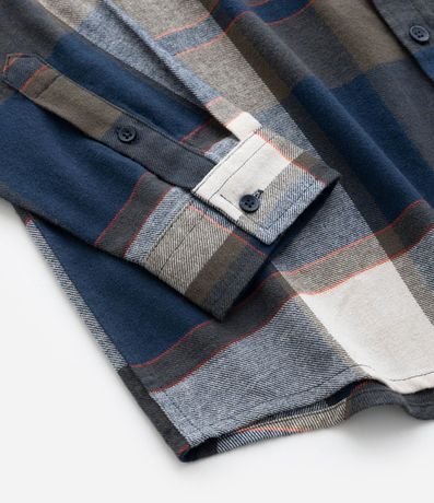 Camisa Infantil en Franela con Estampa de Cuadros – Talle 5 a 14 años 4