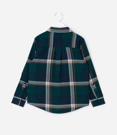 Camisa Infantil Manga larga en Franela de cuadros – Talle 5 a 14 años 2