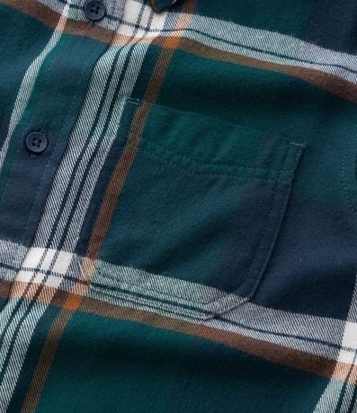 Camisa Infantil Manga larga en Franela de cuadros – Talle 5 a 14 años 5
