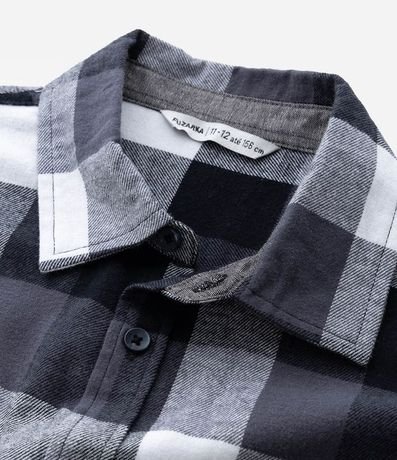 Camisa Manga Larga en Franela de Cuadros - Talle 5 a 14 años 4