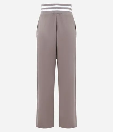 Pantalón Recto Deportivo en Algodón con Cintura en Rib y Lettering 6