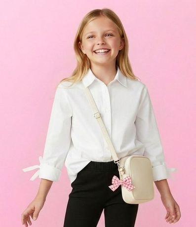Camisa Infantil Relaxed con Moñitas en las Mangas – Talle 5 a 14 años