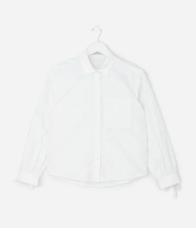 Camisa Infantil Relaxed con Moñitas en las Mangas – Talle 5 a 14 años