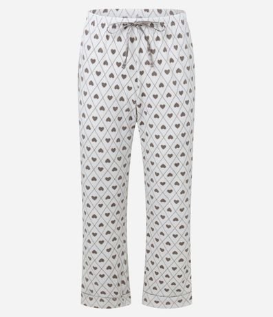Pijama Americano Largo en Plush con Corazoncitos 3