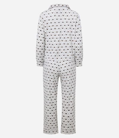 Pijama Americano Largo en Plush con Corazoncitos 4