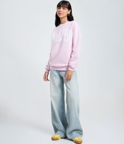 Buzo Algodón con Cuello Redondo y Estampado Central 2