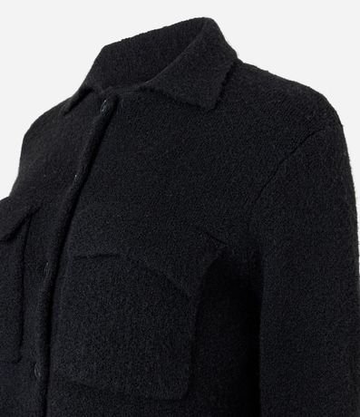 Campera Regular en Punto con Bolsillos Aplicados 6