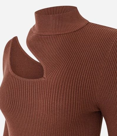 Blusa Acanalada en Punto con Cutout en el Hombro 5