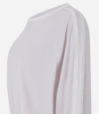 Pijama Largo en Plush con Detalle de Encaje 7