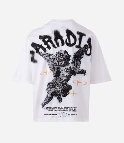 Remera Oversized en Algodón con Estampa Angel Paradise 2