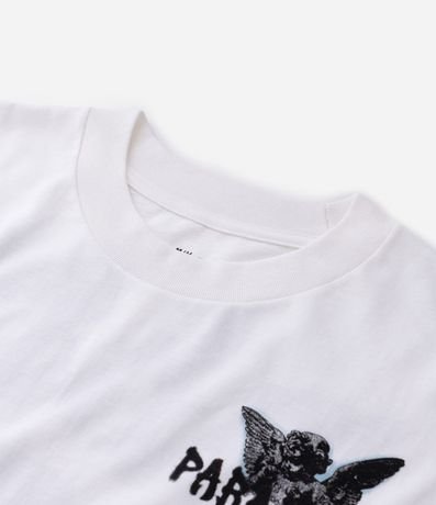 Remera Oversized en Algodón con Estampa Angel Paradise 3