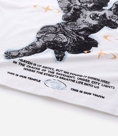 Remera Oversized en Algodón con Estampa Angel Paradise 5