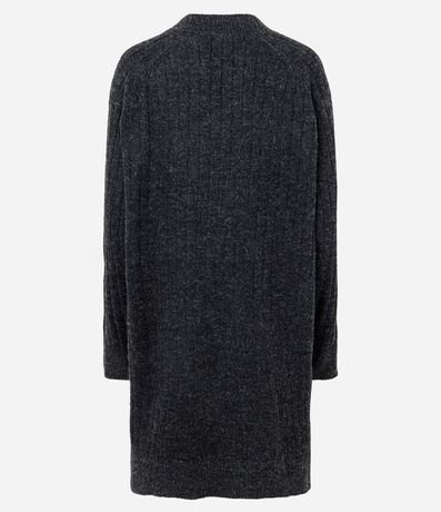 Cardigan Punto Canelado Alargado sin Bolsillos 7