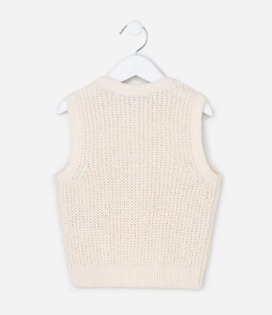 Chaleco Infantil en Chenille con Flores Bordadas – Talle 5 a 14 años 2