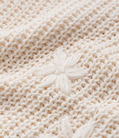 Chaleco Infantil en Chenille con Flores Bordadas – Talle 5 a 14 años 3