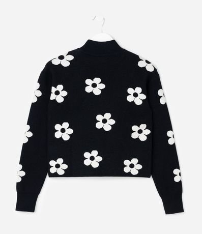 Saco Punto Floral con Cuello Alto - Talle 5 a 14 años 3
