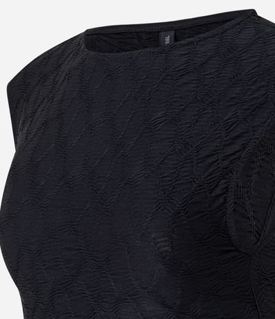 Blusa Sin Manga en Malla Texturizada con Espalda Abiertas 2