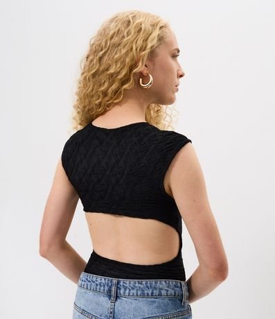 Blusa Sin Manga en Malla Texturizada con Espalda Abiertas 4