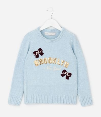 Saco Infantil en Chenille con Moñitas Bordado – Talle 5 a 14 años 2